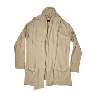 Daniel Patrick Los Angeles Shield Cloak Tan Shawl Collar Cardigan Sweater M